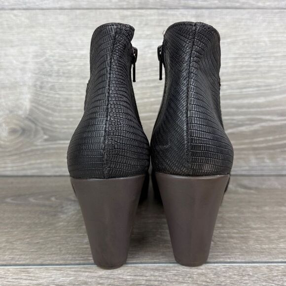Wonders Made with Love in Spain Women’s Sz EU 39 Embossed Brown Leather Booties - Picture 4 of 11
